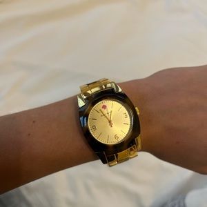Kate Spade Tortoise Watch. Pink detailing. Brand new, never been used.